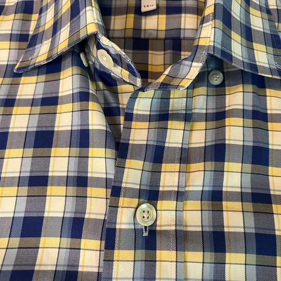 LEDBURY MENS LONG SLEEVE SLIM FITTED BUTTON DOWN SHIRT SIZE 15 1/2 - Picture 5 of 9